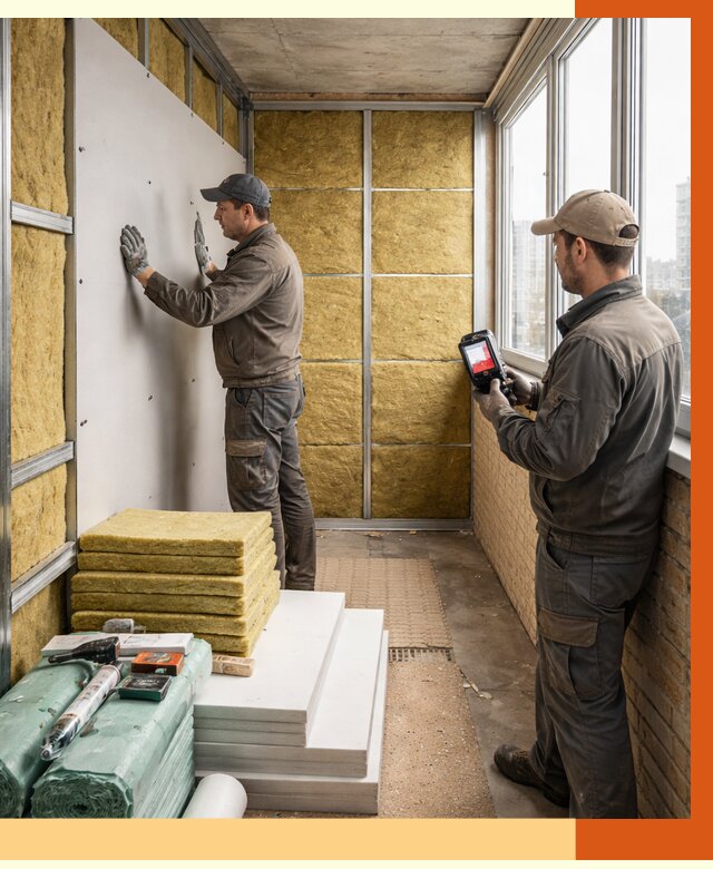 Утепление балкона в Устях-Лабинске от 4597 руб. под ключ | ТепломастерУлб